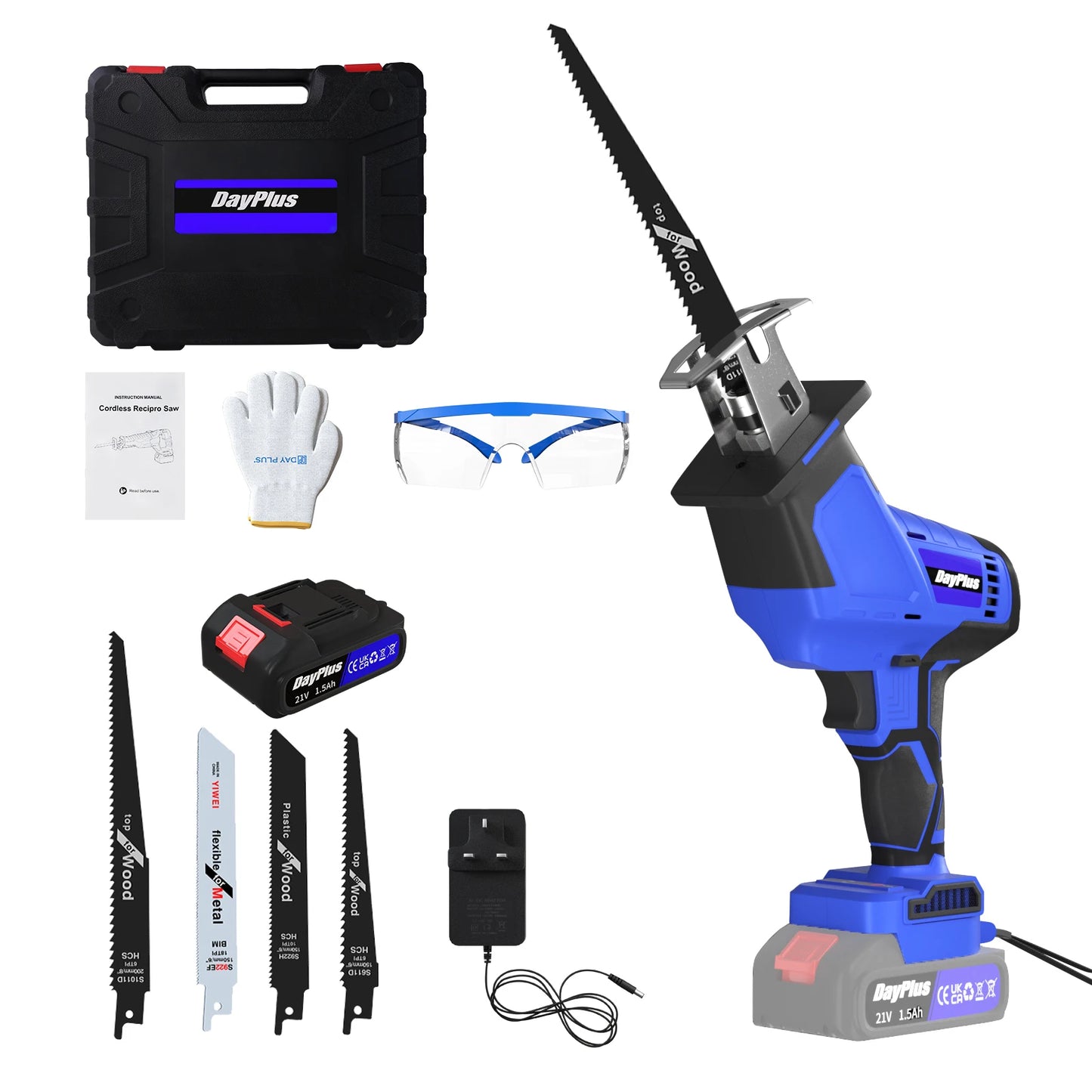 Cordless Reciprocating Saw,21V Brushless Electric Saws