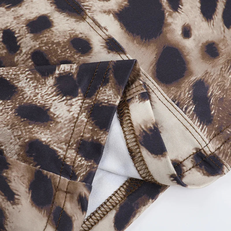 Sexy Strap Leopard Print Dress