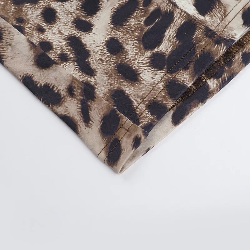 Sexy Strap Leopard Print Dress