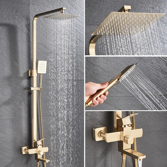 Bathroom Shower Faucet Wall Mounted 8"