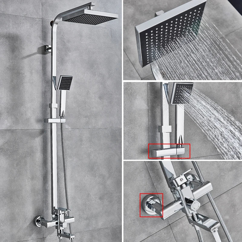 Bathroom Shower Faucet Wall Mounted 8"