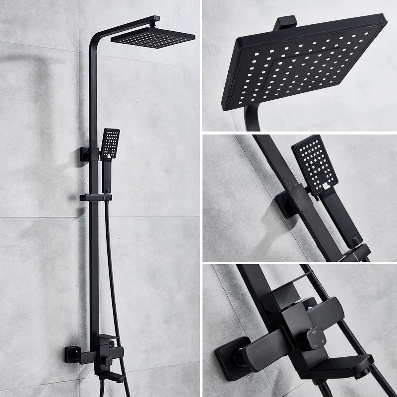 Bathroom Shower Faucet Wall Mounted 8"