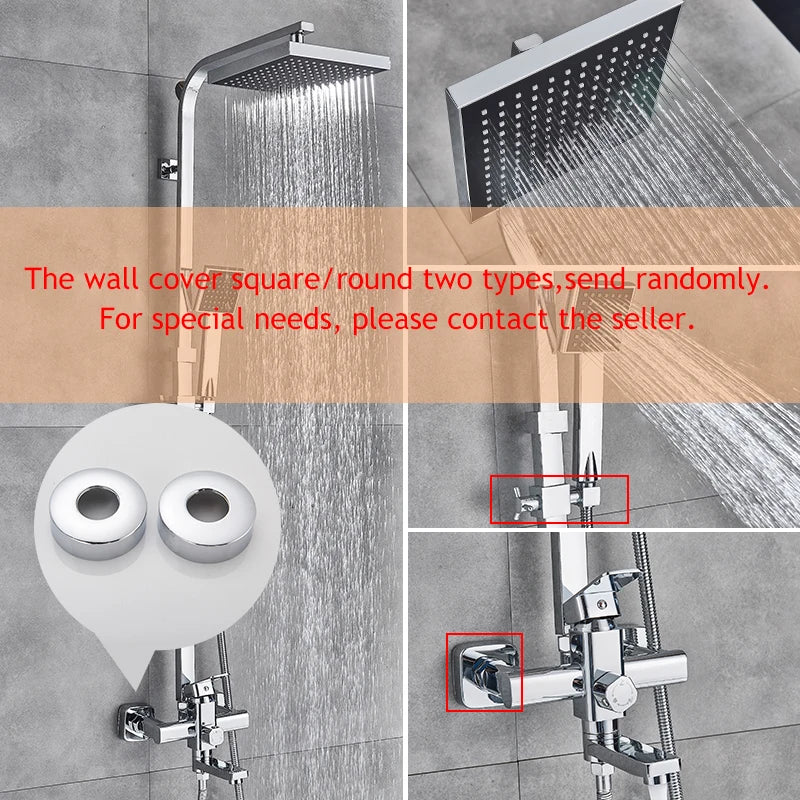 Bathroom Shower Faucet Wall Mounted 8"