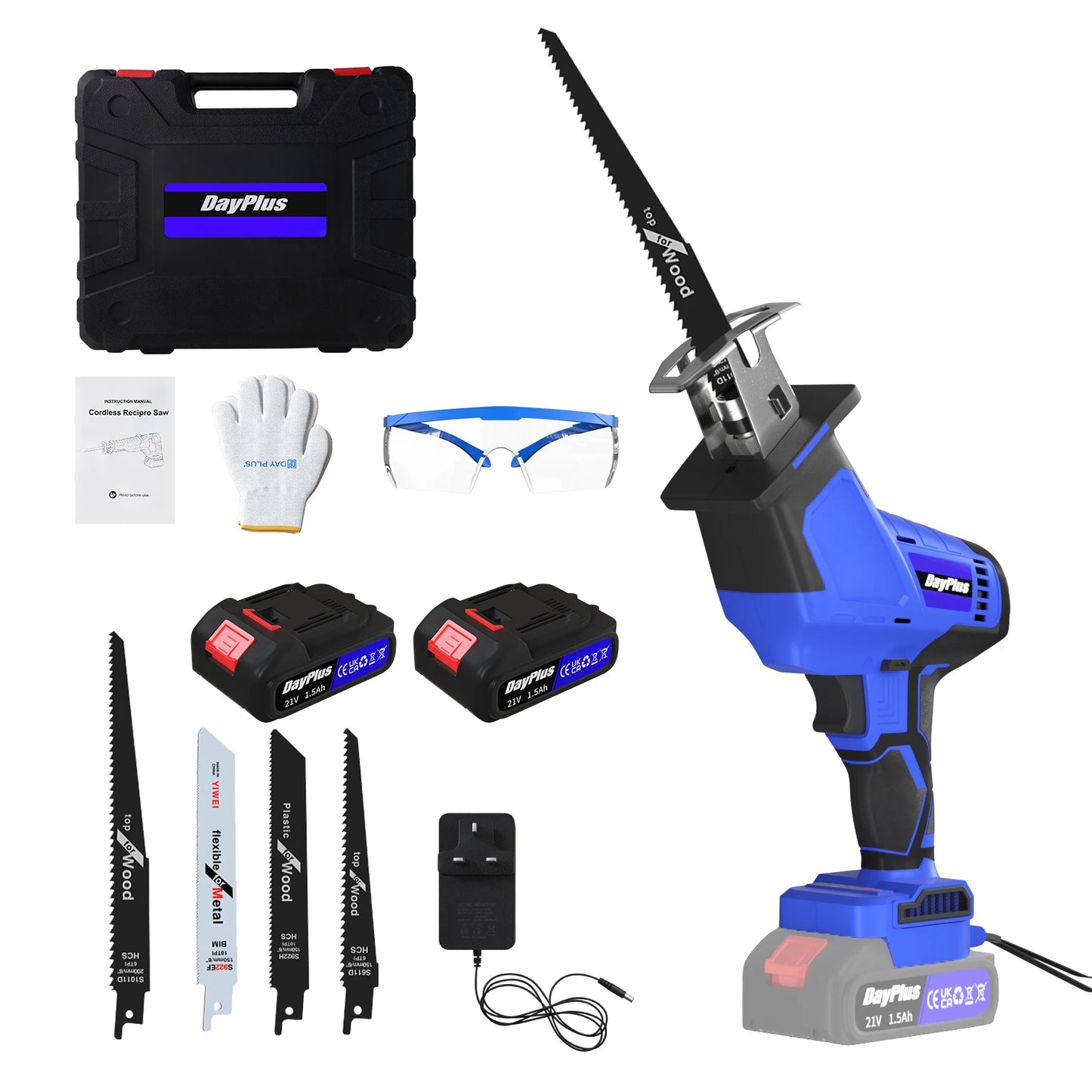 Cordless Reciprocating Saw,21V Brushless Electric Saws