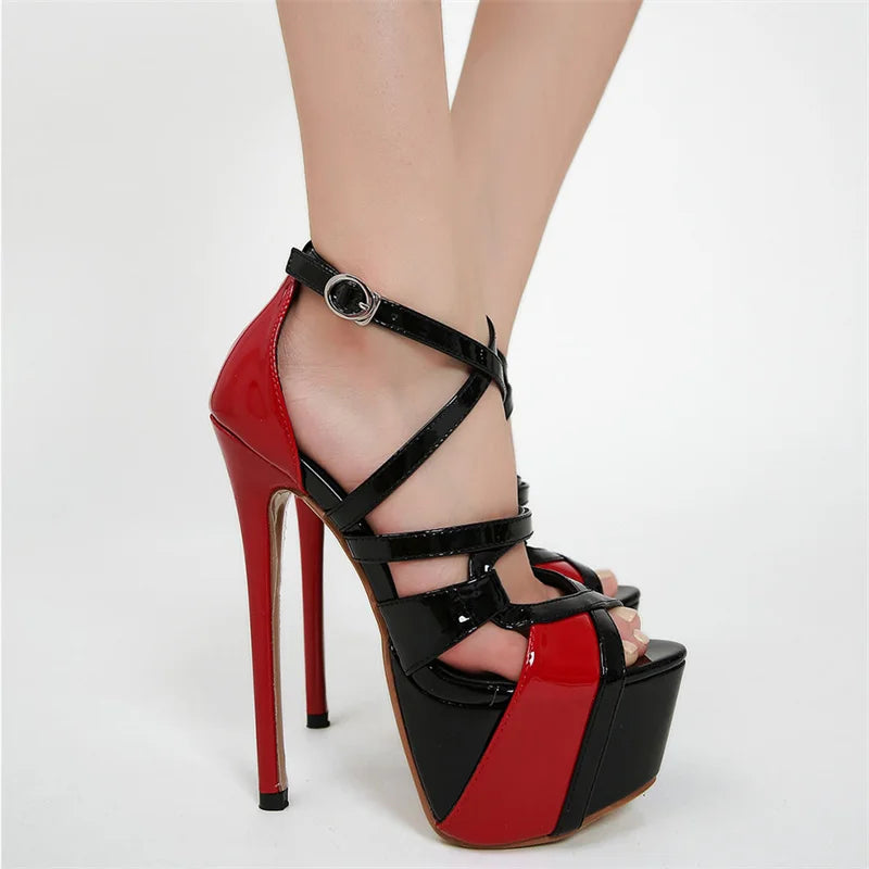 Sexy Peep Toe 16.5CM Extreme High Heels Women's Sandals