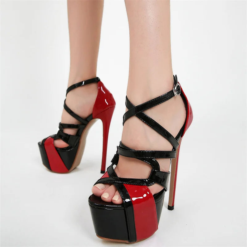 Sexy Peep Toe 16.5CM Extreme High Heels Women's Sandals