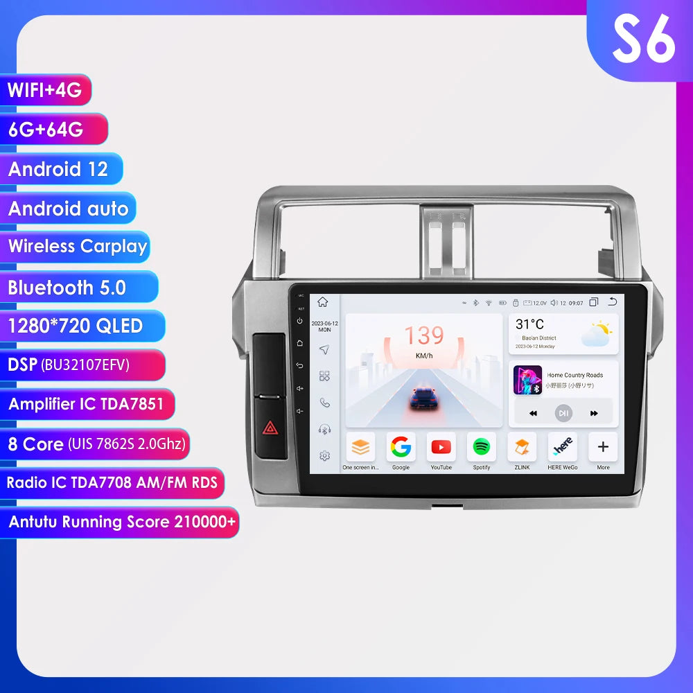 Android 12 Auto Car radio GPS Stereo
