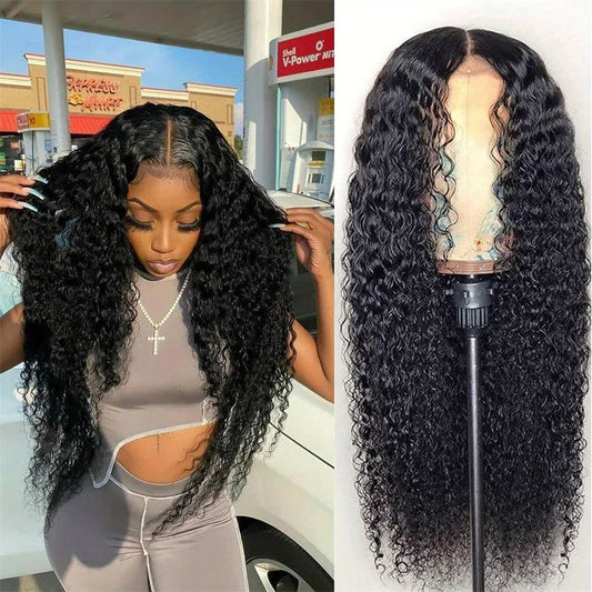 200 Density 36 34 Inch Deep Wave Frontal Wig
