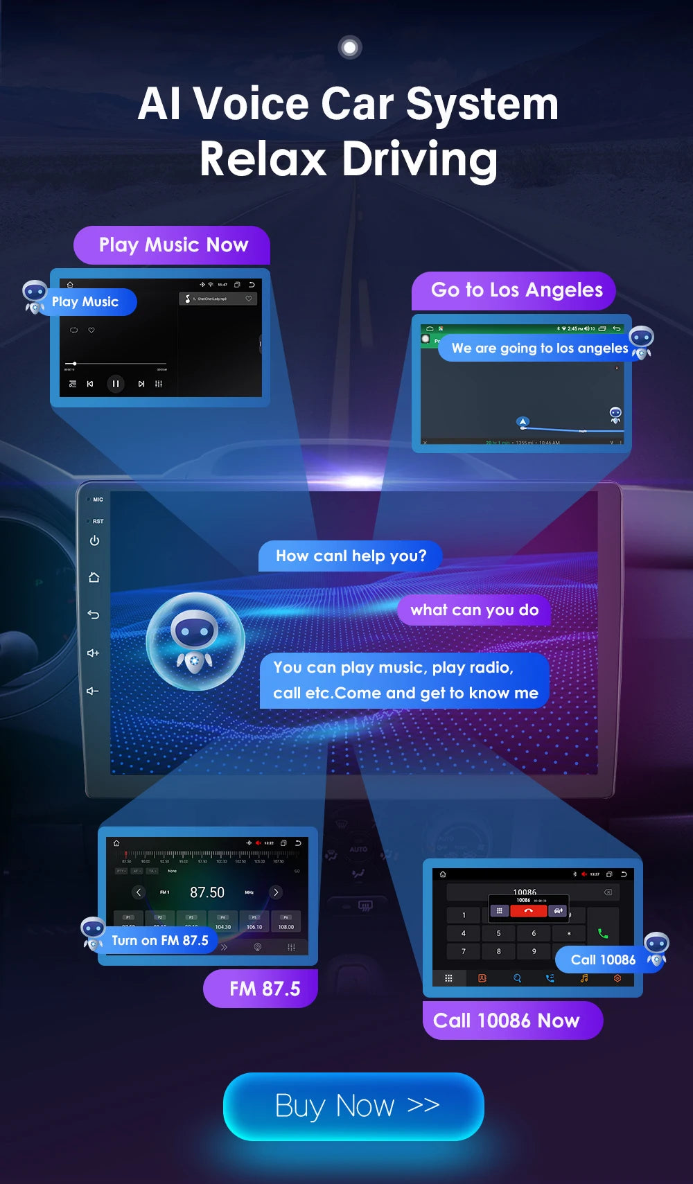 Android 12 Auto Car radio GPS Stereo