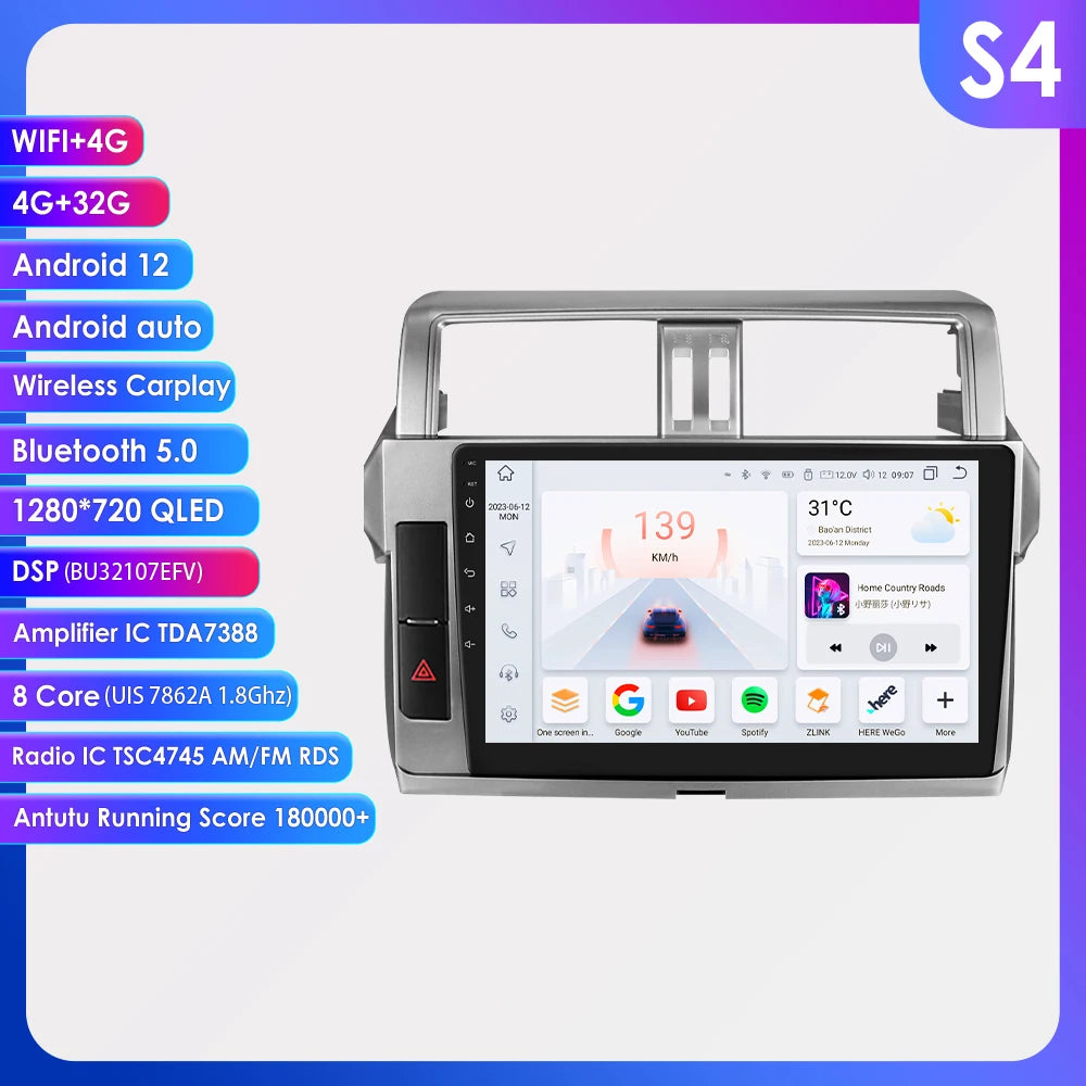 Android 12 Auto Car radio GPS Stereo