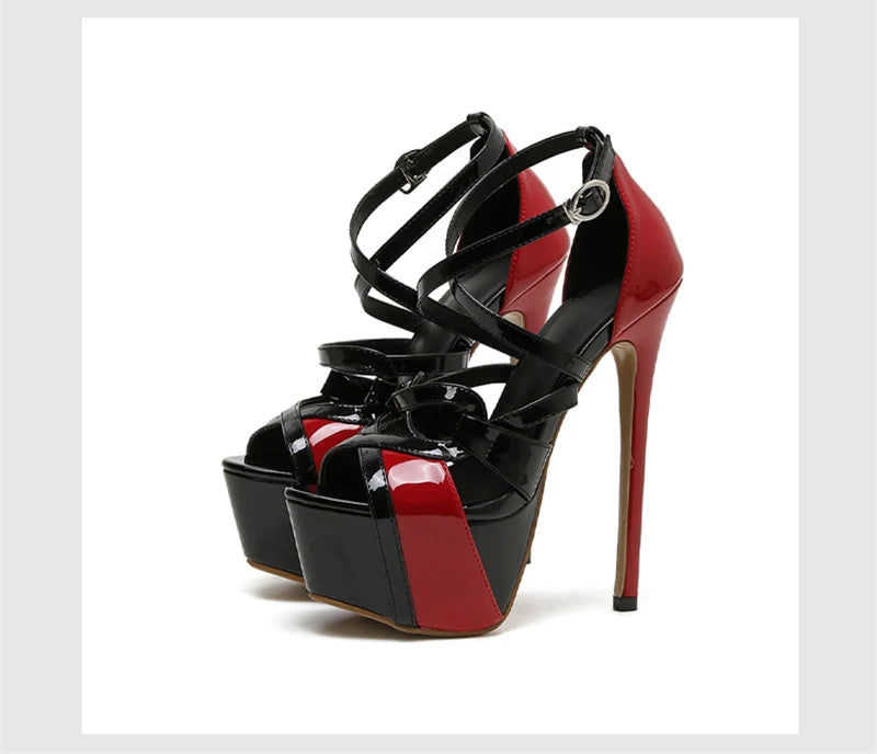 Sexy Peep Toe 16.5CM Extreme High Heels Women's Sandals