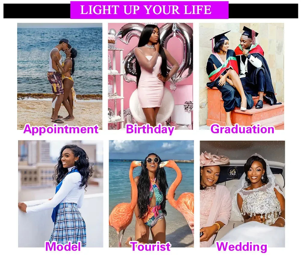 3/4 Pcs Human Hair Straight Bundles Natural Color