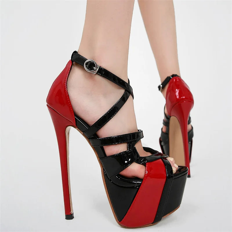 Sexy Peep Toe 16.5CM Extreme High Heels Women's Sandals