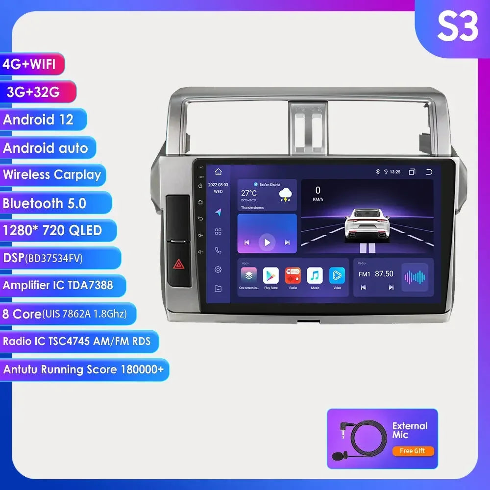 Android 12 Auto Car radio GPS Stereo