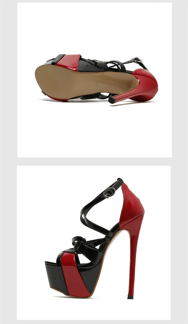 Sexy Peep Toe 16.5CM Extreme High Heels Women's Sandals