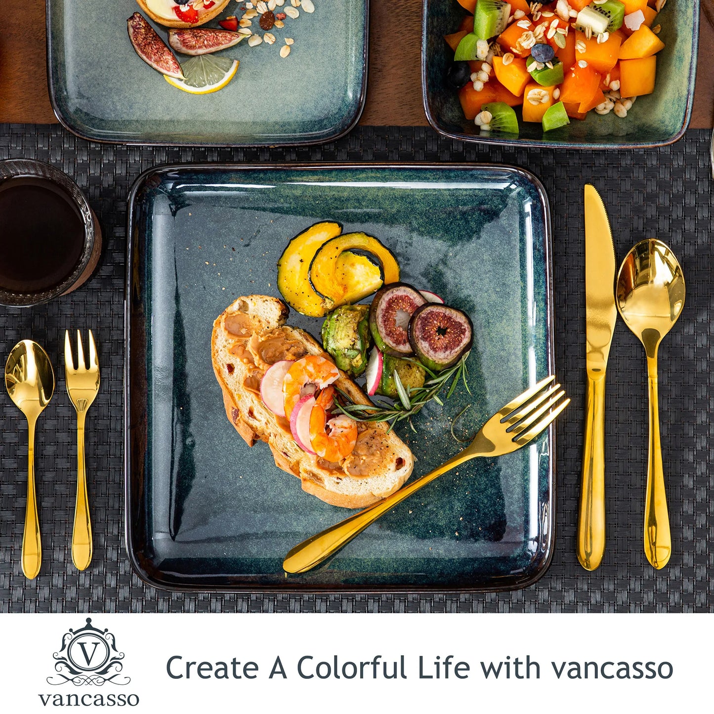 Tableware 16 Piece Kitchen Dinnerware Ceramic