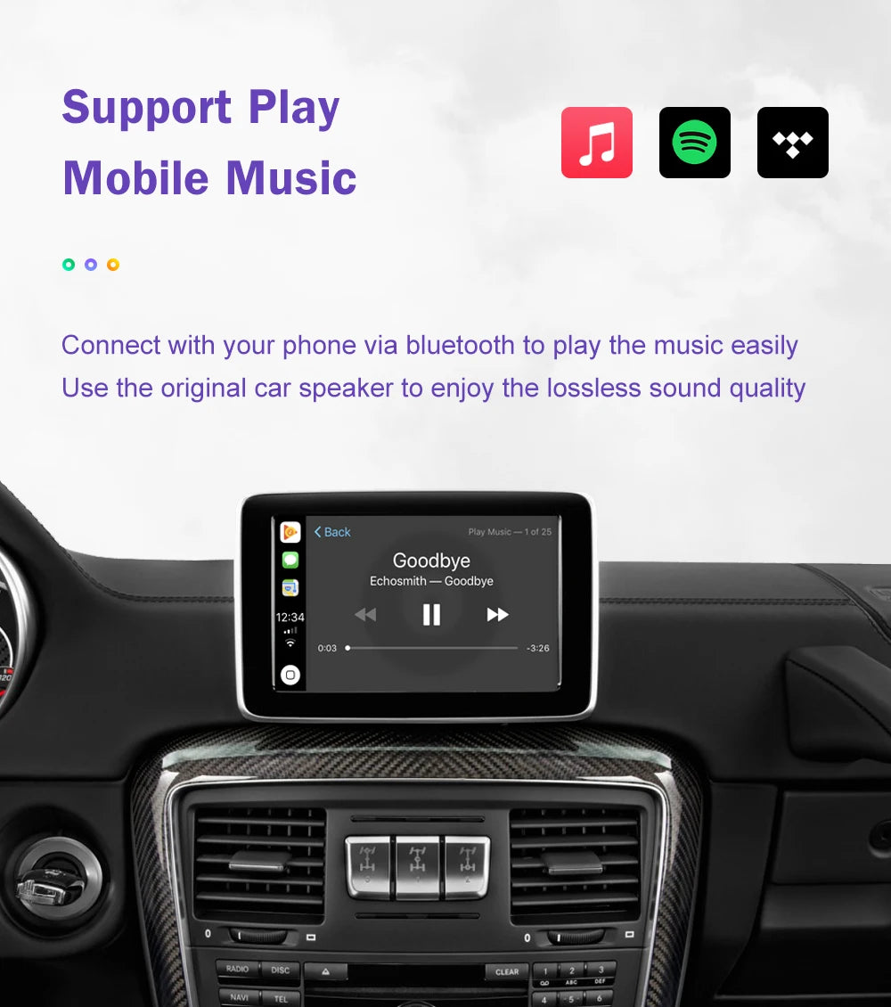 Wireless CarPlay with Android Auto Mirror Link Camera