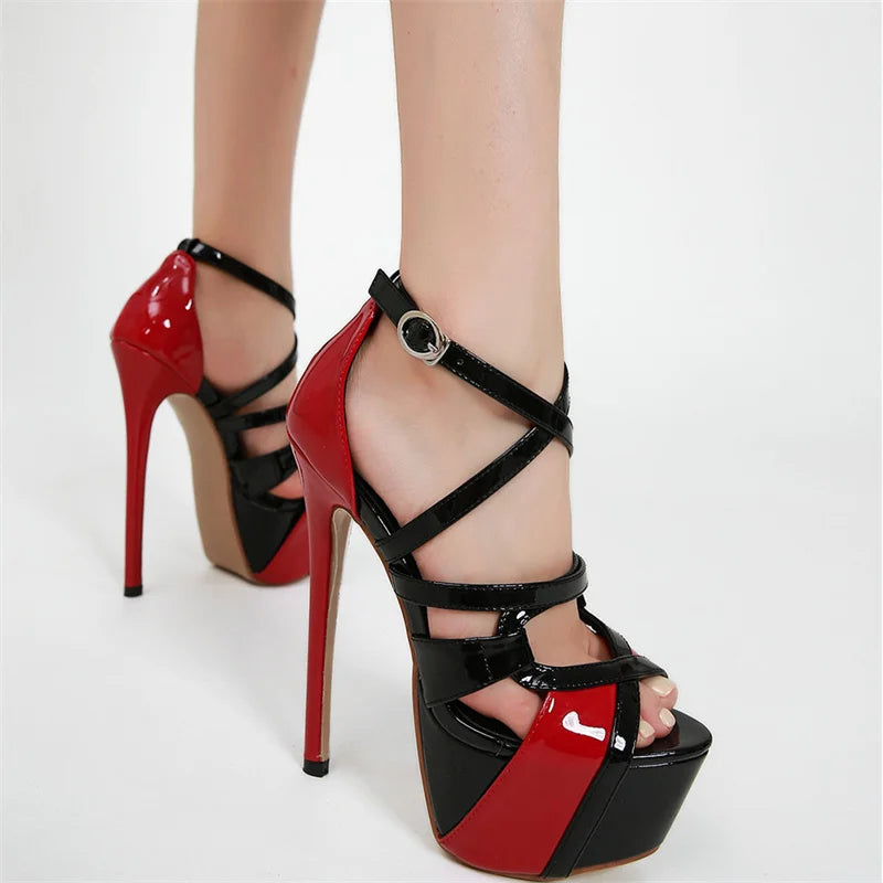 Sexy Peep Toe 16.5CM Extreme High Heels Women's Sandals