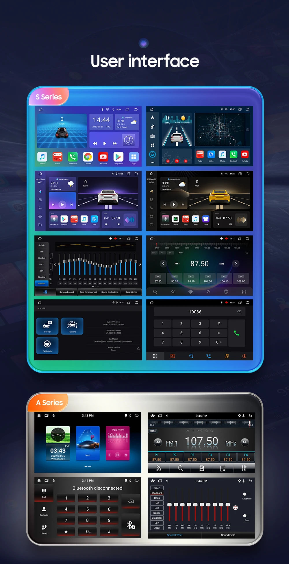 Android 12 Auto Car radio GPS Stereo