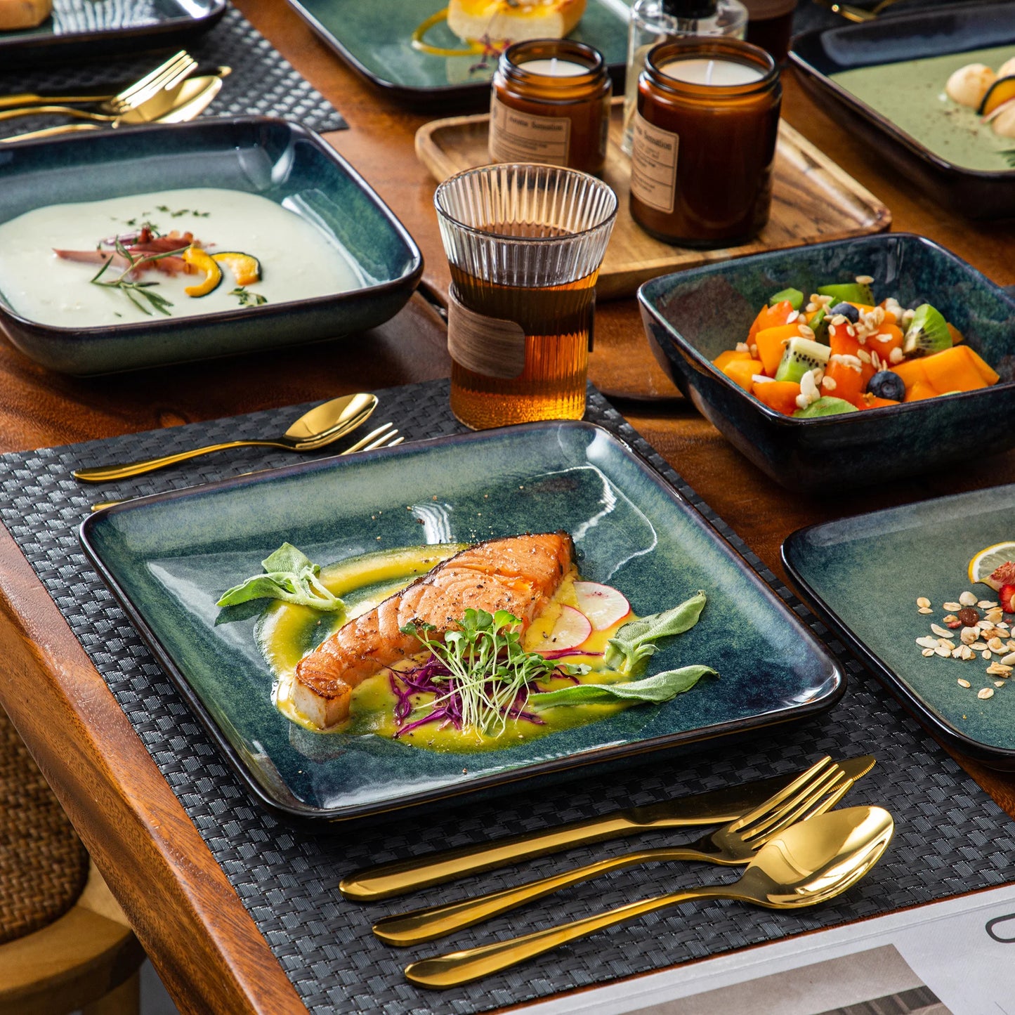 Tableware 16 Piece Kitchen Dinnerware Ceramic