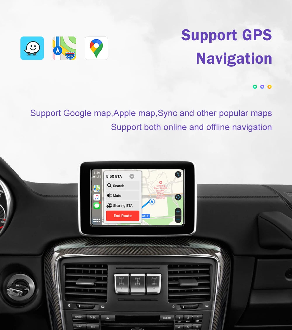 Wireless CarPlay with Android Auto Mirror Link Camera