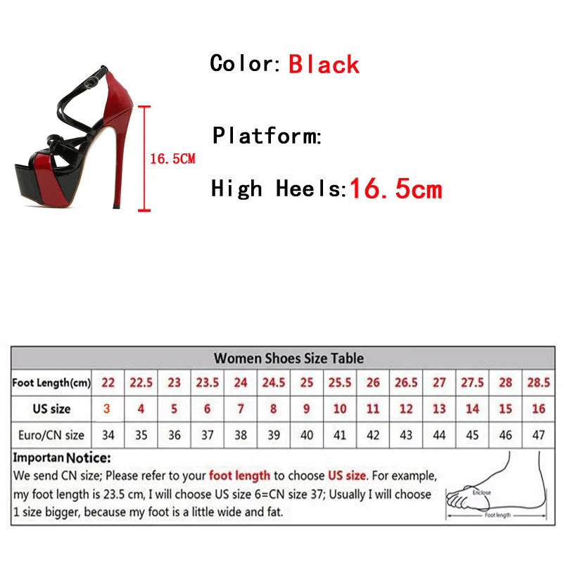 Sexy Peep Toe 16.5CM Extreme High Heels Women's Sandals