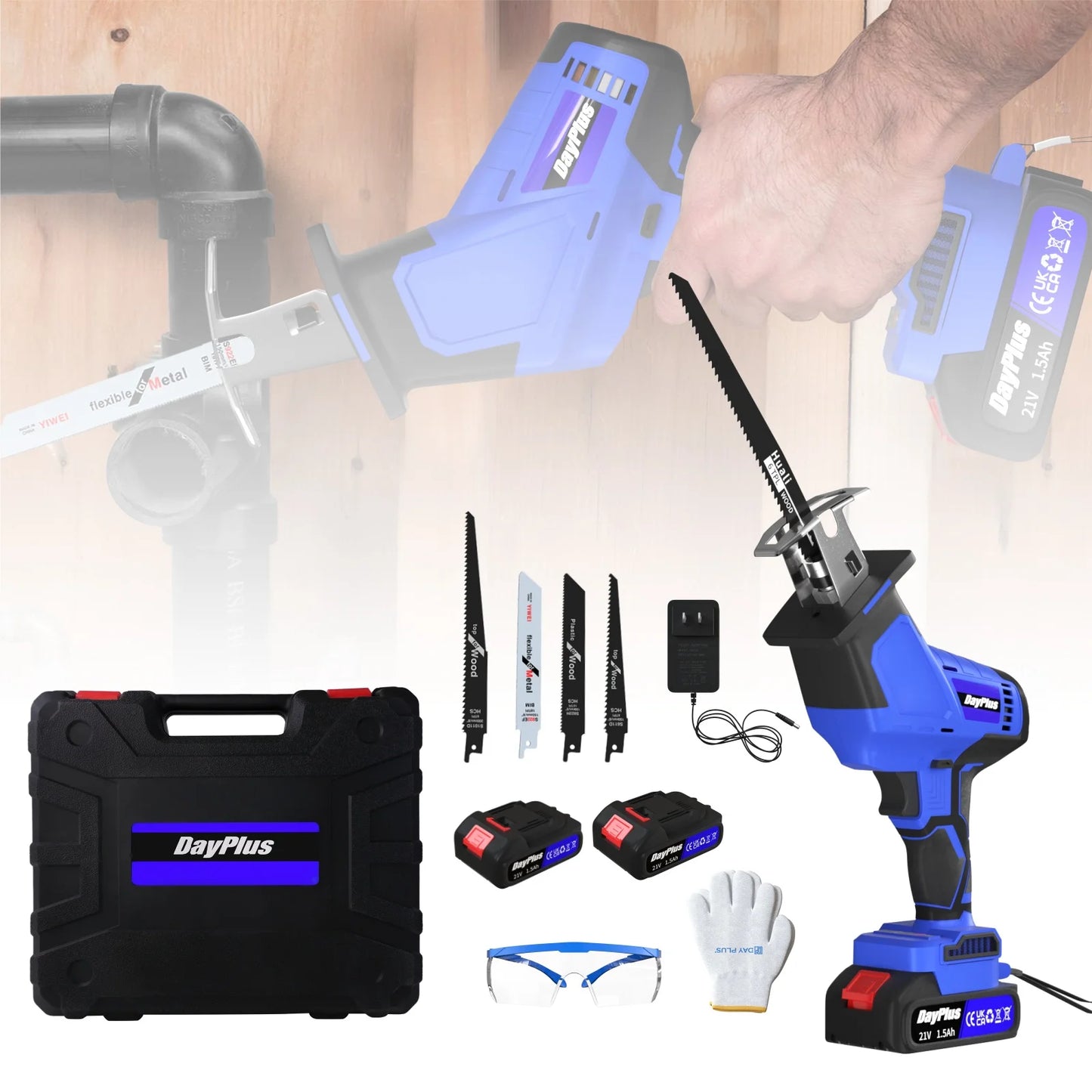 Cordless Reciprocating Saw,21V Brushless Electric Saws