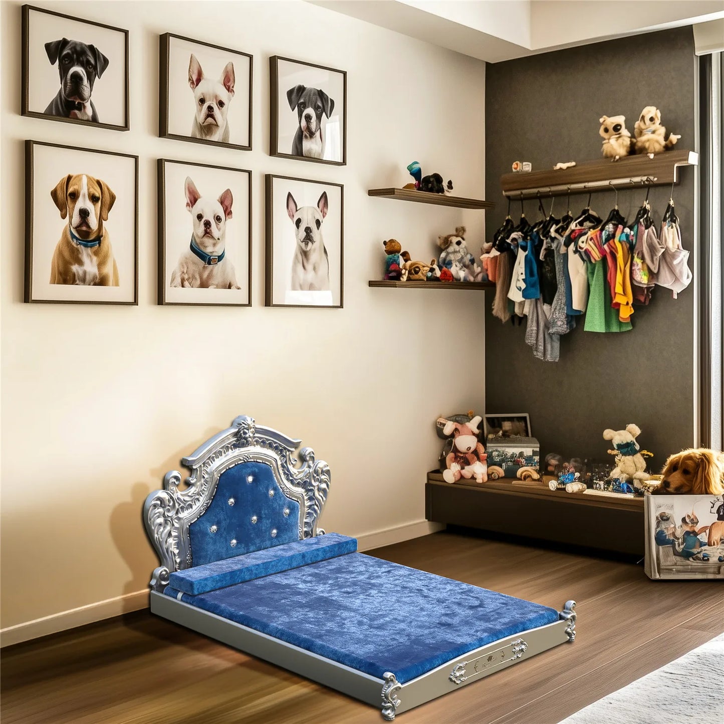 Bingopaw Luxury Pet Bed with Headboard