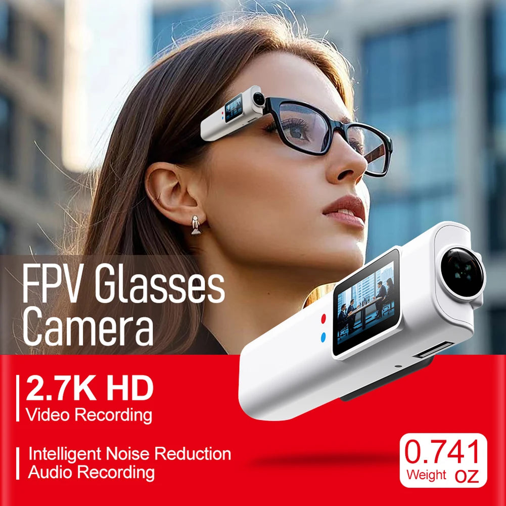 2.7K HD Glasses Camera WiFi Mini Digital Camera 0.96inch