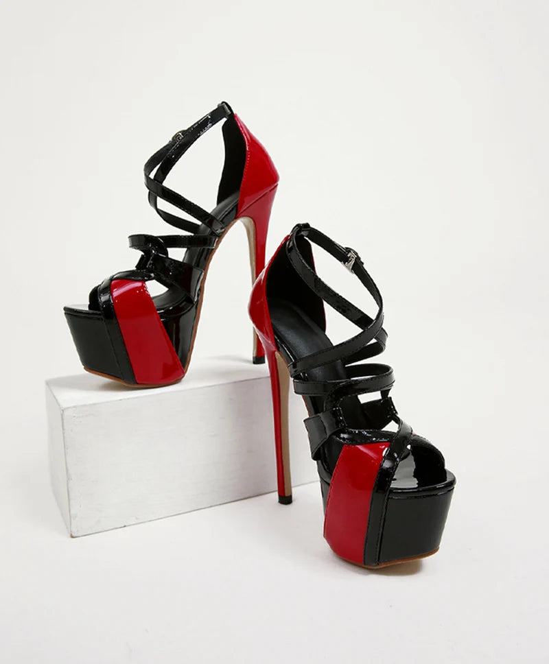 Sexy Peep Toe 16.5CM Extreme High Heels Women's Sandals
