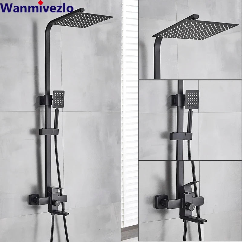 Bathroom Shower Faucet Wall Mounted 8"