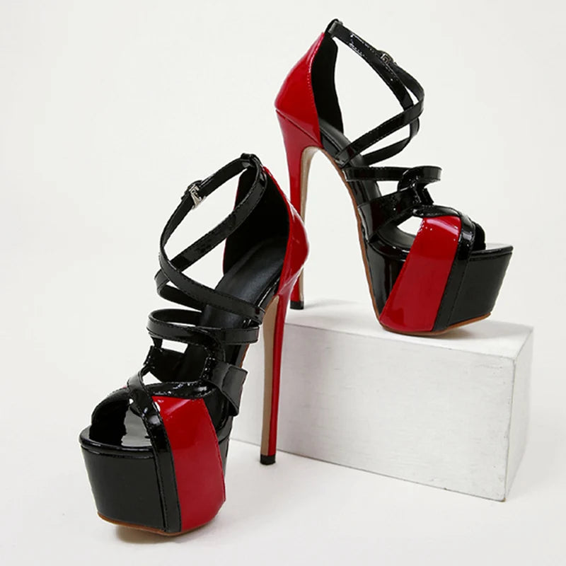 Sexy Peep Toe 16.5CM Extreme High Heels Women's Sandals
