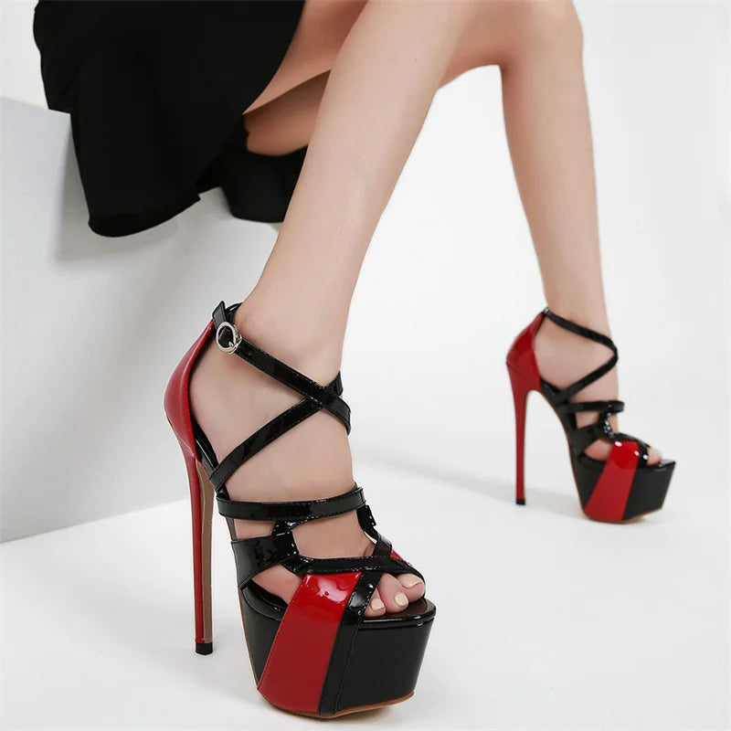 Sexy Peep Toe 16.5CM Extreme High Heels Women's Sandals