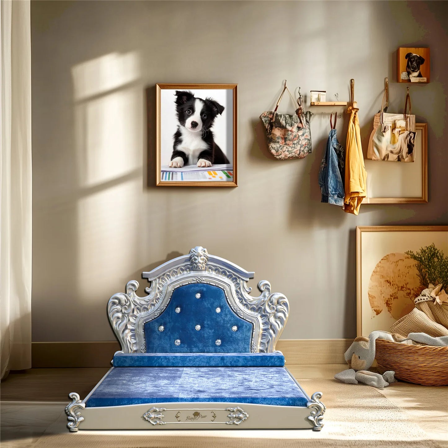 Bingopaw Luxury Pet Bed with Headboard