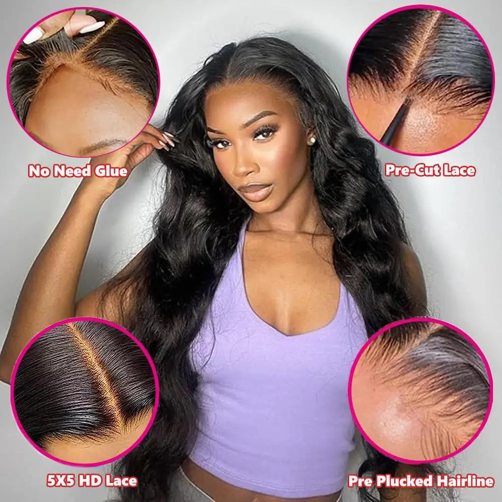 Body Wave Glueless Wig Human Hair