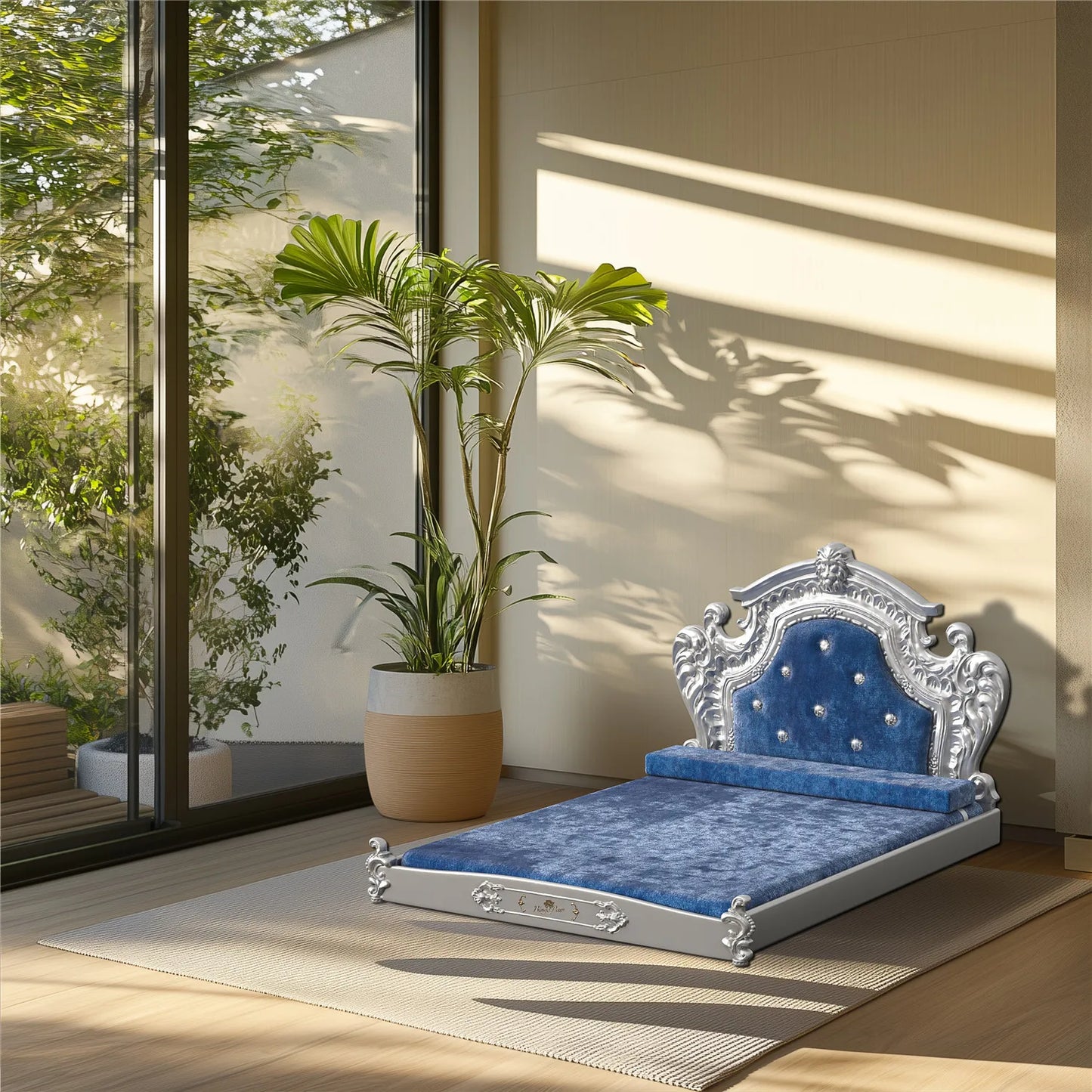 Bingopaw Luxury Pet Bed with Headboard