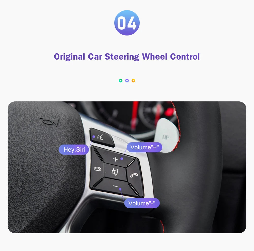 Wireless CarPlay with Android Auto Mirror Link Camera